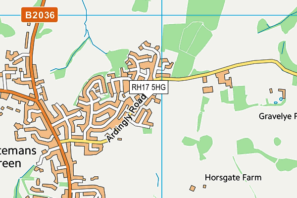 RH17 5HG map - OS VectorMap District (Ordnance Survey)