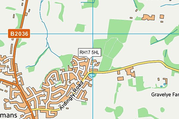 RH17 5HL map - OS VectorMap District (Ordnance Survey)