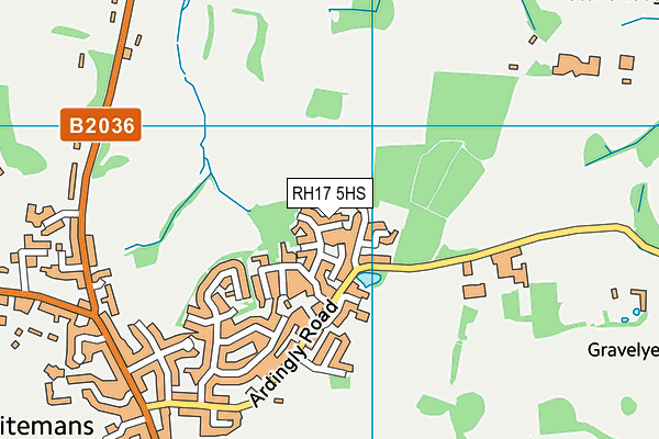 RH17 5HS map - OS VectorMap District (Ordnance Survey)