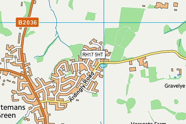 RH17 5HT map - OS VectorMap District (Ordnance Survey)