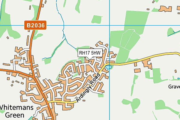 RH17 5HW map - OS VectorMap District (Ordnance Survey)