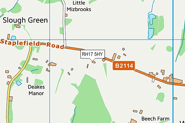 Cleavers Lane Field map (RH17 5HY) - OS VectorMap District (Ordnance Survey)