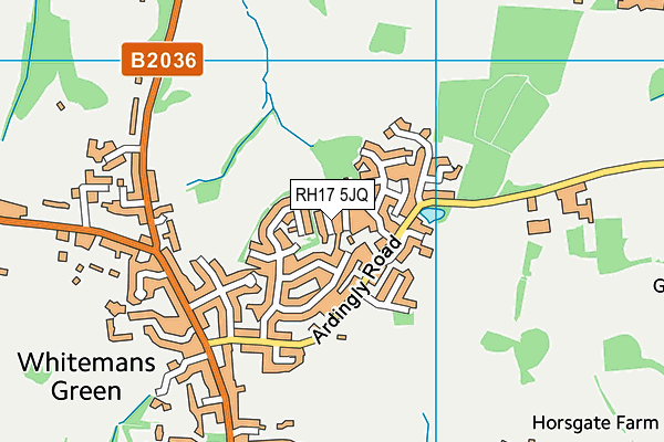 RH17 5JQ map - OS VectorMap District (Ordnance Survey)