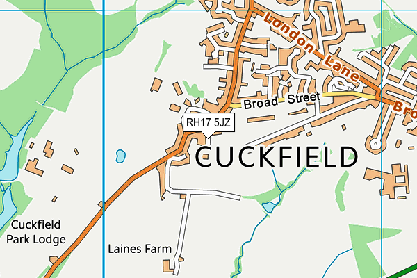 Map of KING'S COURT (CUCKFIELD) LIMITED at district scale