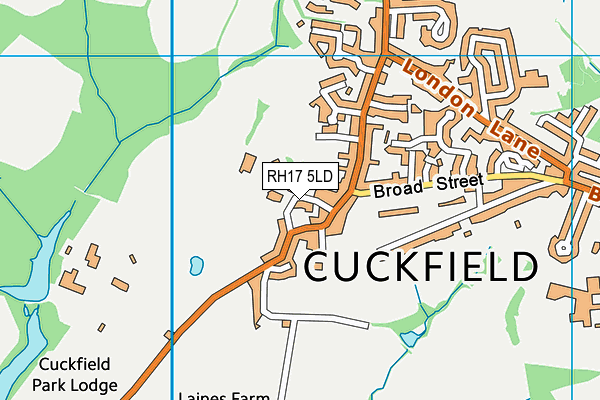 Ockenden Manor Spa map (RH17 5LD) - OS VectorMap District (Ordnance Survey)