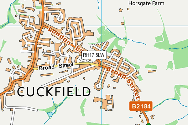 RH17 5LW map - OS VectorMap District (Ordnance Survey)