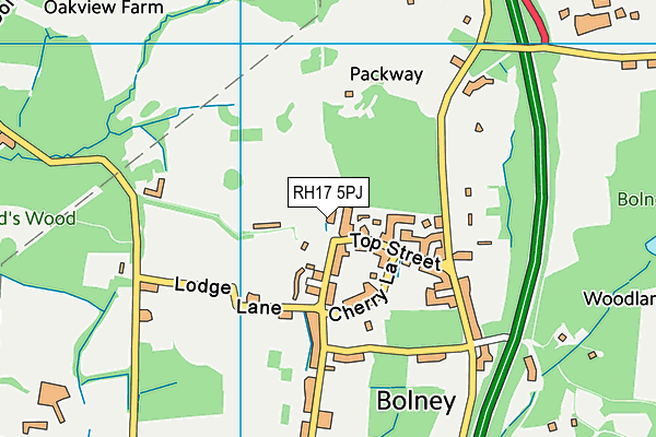 RH17 5PJ map - OS VectorMap District (Ordnance Survey)