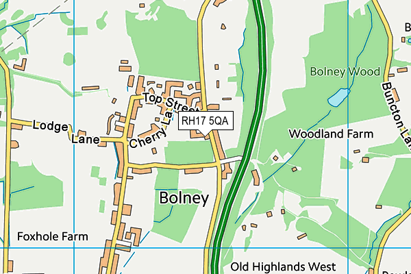 RH17 5QA map - OS VectorMap District (Ordnance Survey)