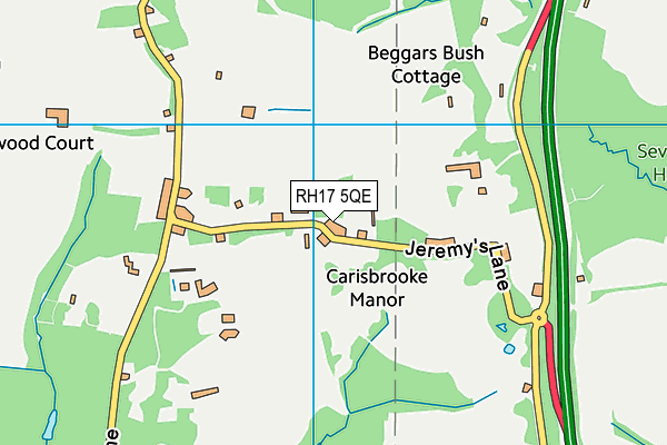 RH17 5QE map - OS VectorMap District (Ordnance Survey)