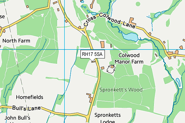 RH17 5SA map - OS VectorMap District (Ordnance Survey)