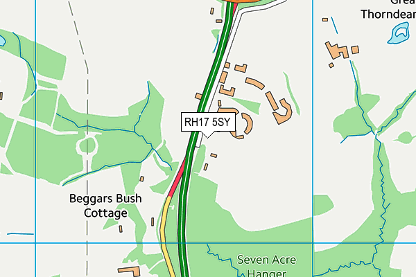 RH17 5SY map - OS VectorMap District (Ordnance Survey)