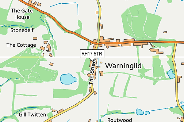 Map of THE HALF MOON WARNINGLID LTD at district scale