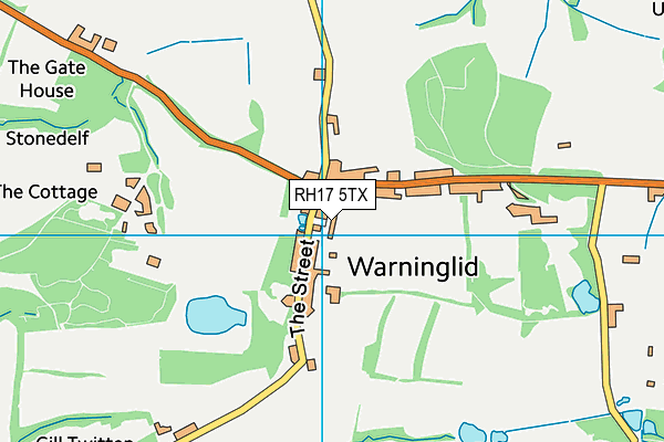 Warninglid Recreation Ground map (RH17 5TX) - OS VectorMap District (Ordnance Survey)