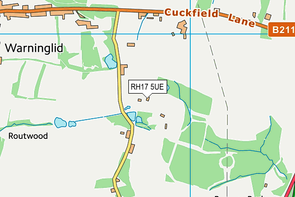 RH17 5UE map - OS VectorMap District (Ordnance Survey)