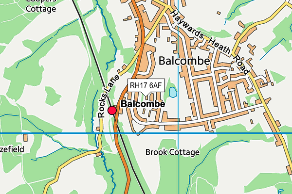 RH17 6AF map - OS VectorMap District (Ordnance Survey)