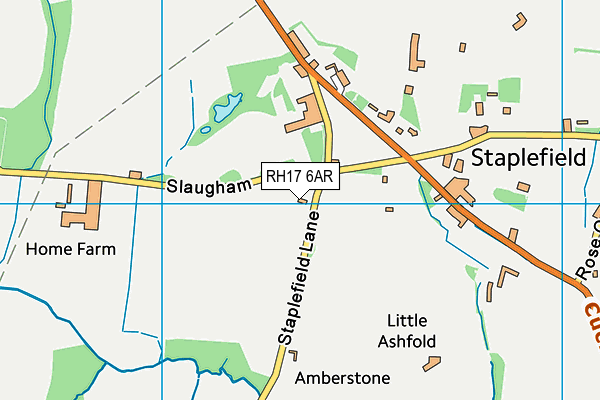 RH17 6AR map - OS VectorMap District (Ordnance Survey)