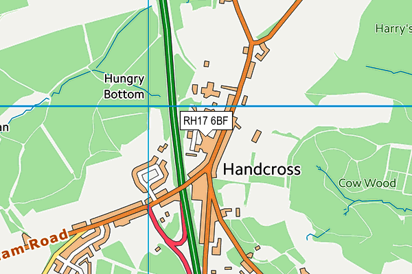 RH17 6BF map - OS VectorMap District (Ordnance Survey)