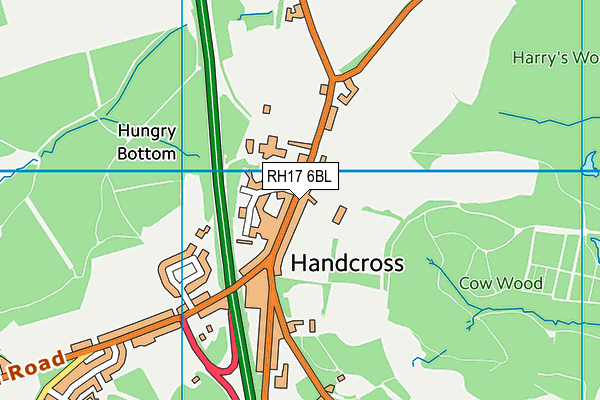 Handcross Recreation Ground map (RH17 6BL) - OS VectorMap District (Ordnance Survey)