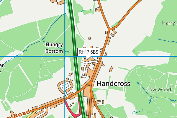 RH17 6BS map - OS VectorMap District (Ordnance Survey)