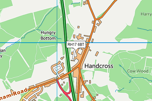 RH17 6BT map - OS VectorMap District (Ordnance Survey)