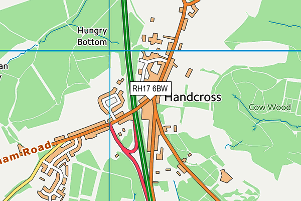 RH17 6BW map - OS VectorMap District (Ordnance Survey)