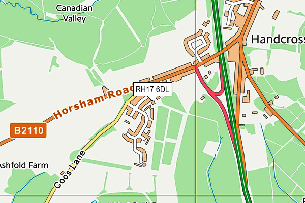 RH17 6DL map - OS VectorMap District (Ordnance Survey)