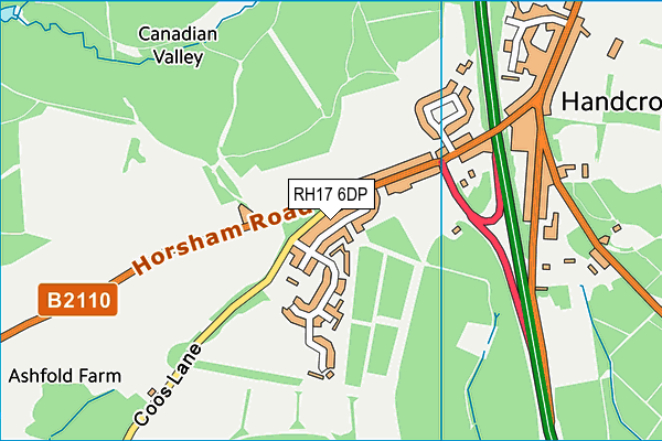 RH17 6DP map - OS VectorMap District (Ordnance Survey)