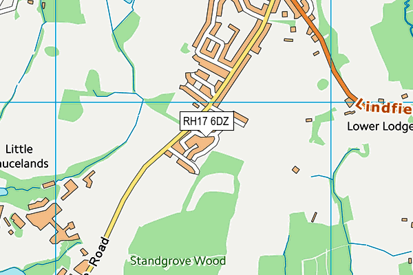 RH17 6DZ map - OS VectorMap District (Ordnance Survey)