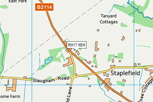 RH17 6EH map - OS VectorMap District (Ordnance Survey)
