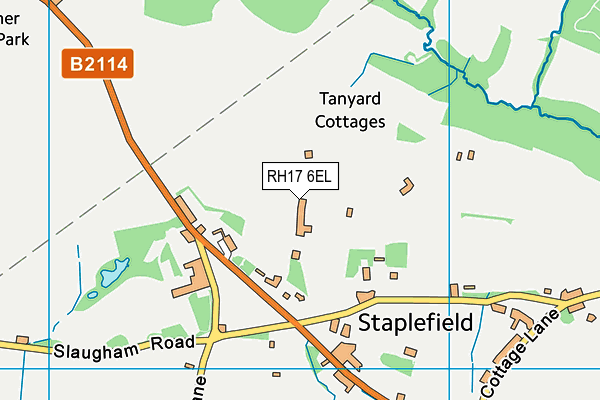 RH17 6EL map - OS VectorMap District (Ordnance Survey)