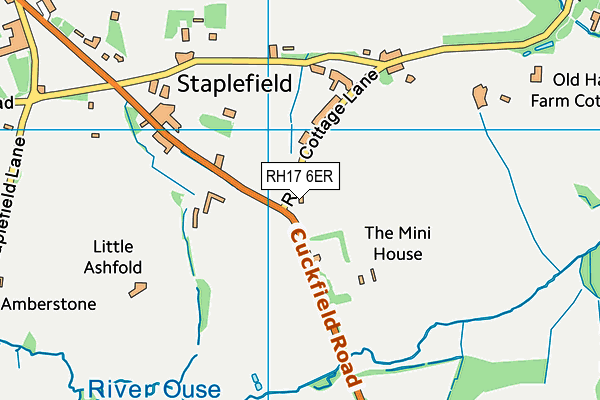 RH17 6ER map - OS VectorMap District (Ordnance Survey)