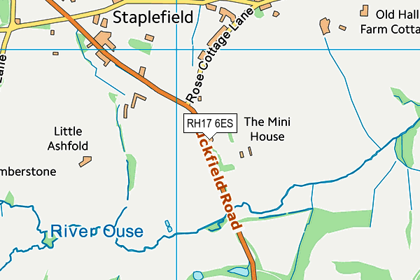 RH17 6ES map - OS VectorMap District (Ordnance Survey)