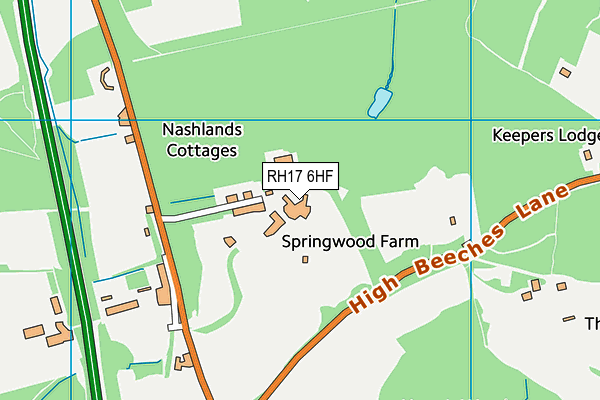 Handcross Park School map (RH17 6HF) - OS VectorMap District (Ordnance Survey)