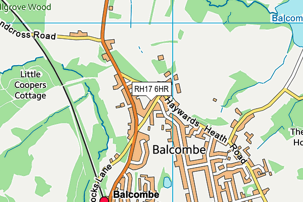 RH17 6HR map - OS VectorMap District (Ordnance Survey)