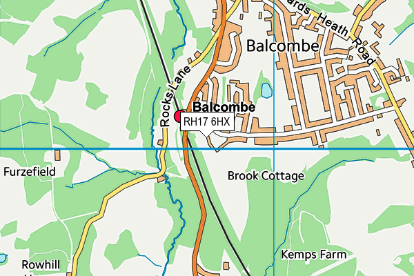 RH17 6HX map - OS VectorMap District (Ordnance Survey)