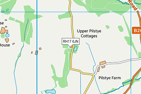 RH17 6JN map - OS VectorMap District (Ordnance Survey)