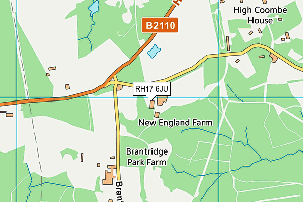 RH17 6JU map - OS VectorMap District (Ordnance Survey)