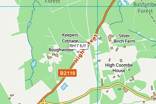 RH17 6JY map - OS VectorMap District (Ordnance Survey)