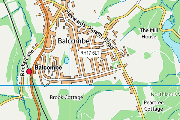 RH17 6LT map - OS VectorMap District (Ordnance Survey)