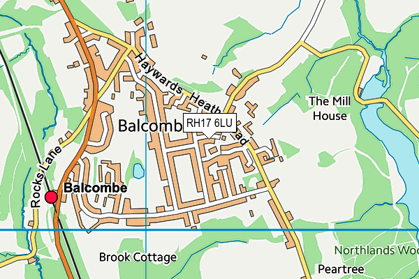 RH17 6LU map - OS VectorMap District (Ordnance Survey)