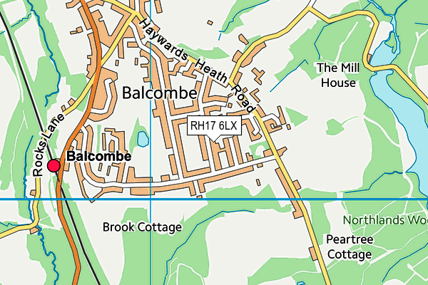 RH17 6LX map - OS VectorMap District (Ordnance Survey)