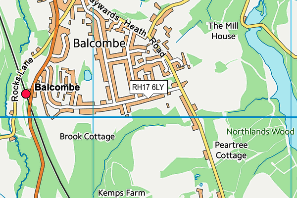 RH17 6LY map - OS VectorMap District (Ordnance Survey)