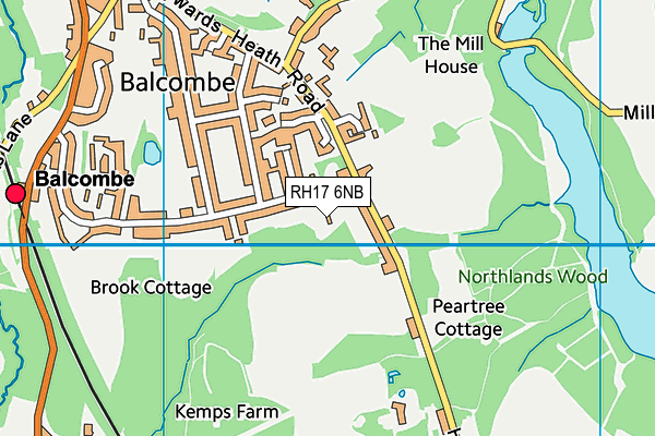 Balcombe Tennis Club map (RH17 6NB) - OS VectorMap District (Ordnance Survey)