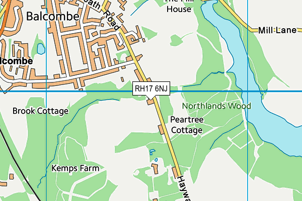 RH17 6NJ map - OS VectorMap District (Ordnance Survey)
