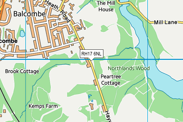 RH17 6NL map - OS VectorMap District (Ordnance Survey)