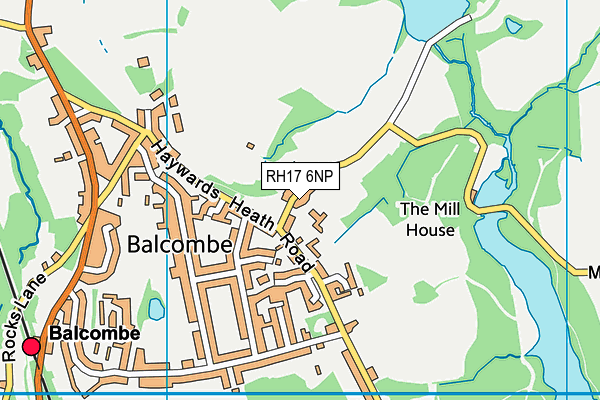 RH17 6NP map - OS VectorMap District (Ordnance Survey)