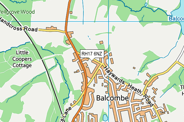 RH17 6NZ map - OS VectorMap District (Ordnance Survey)