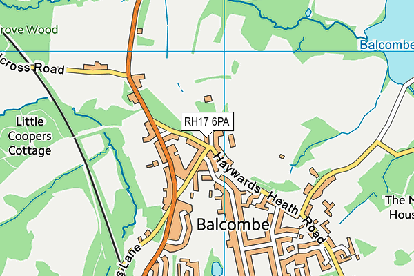 Balcombe Cricket Club map (RH17 6PA) - OS VectorMap District (Ordnance Survey)