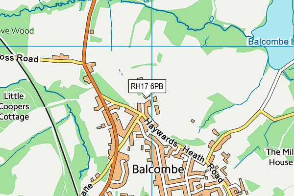 RH17 6PB map - OS VectorMap District (Ordnance Survey)