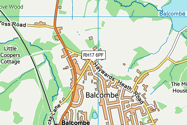 RH17 6PF map - OS VectorMap District (Ordnance Survey)